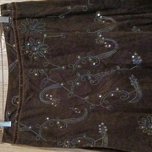 Tribal corduroy skirt